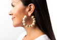 Tropical Palm Hoop Earrings